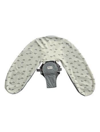 Candide - Housse coussin d'allaitement et de grossesse Multirelax® jersey cœurs/gris