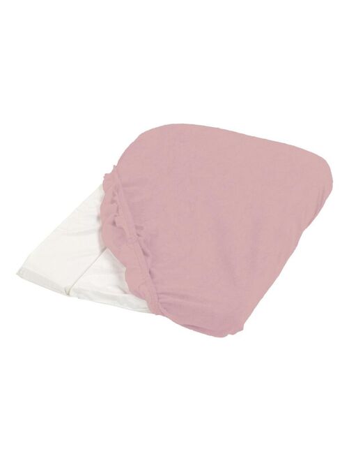 Candide - Housse de matelas à langer vieux rose éponge  50x75cm - Kiabi