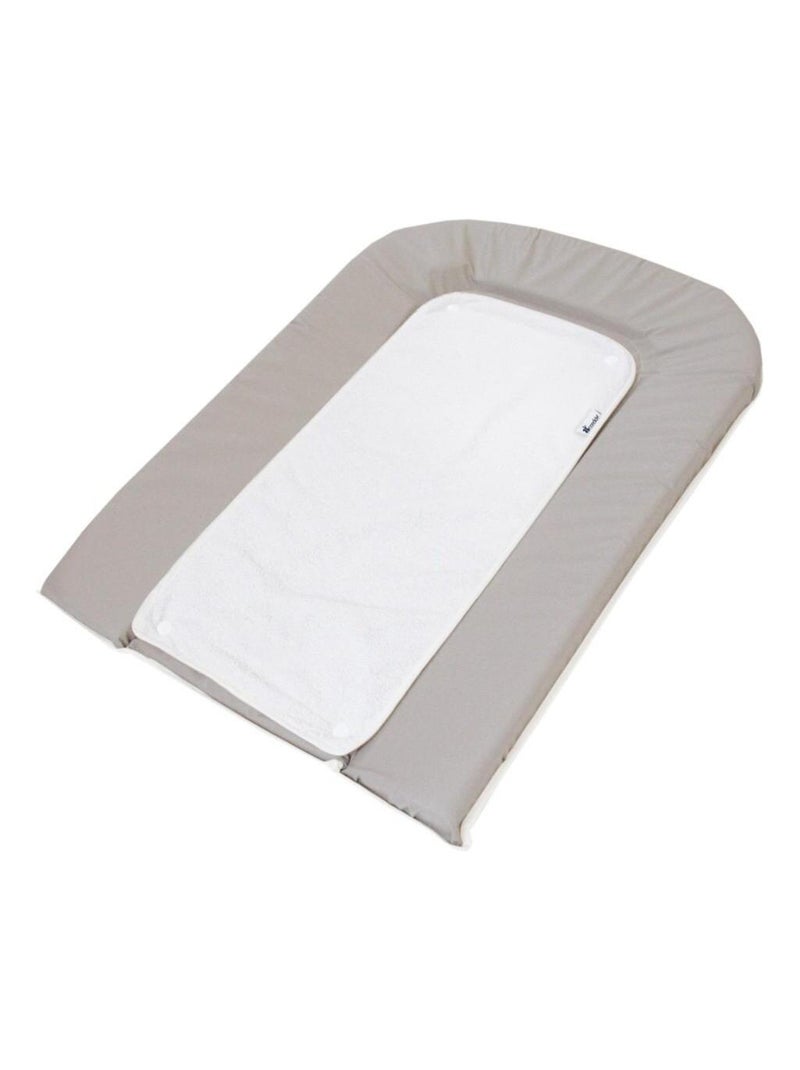 Candide - Matelas à langer PVC gris + 2 éponges pressionnées blanches Gris - Kiabi