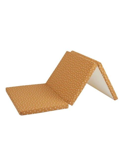 Candide - Matelas b?b? pliant 3 parties 60x120cm camel fleuri - Kiabi
