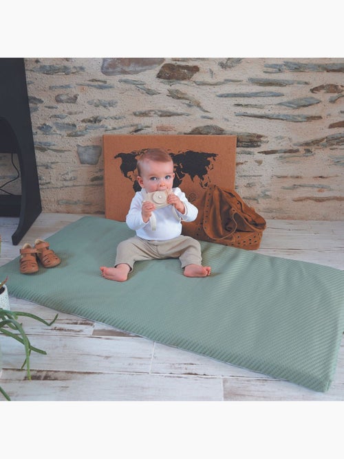Candide - Matelas bébé de voyage 60x120cm vert olive - Kiabi