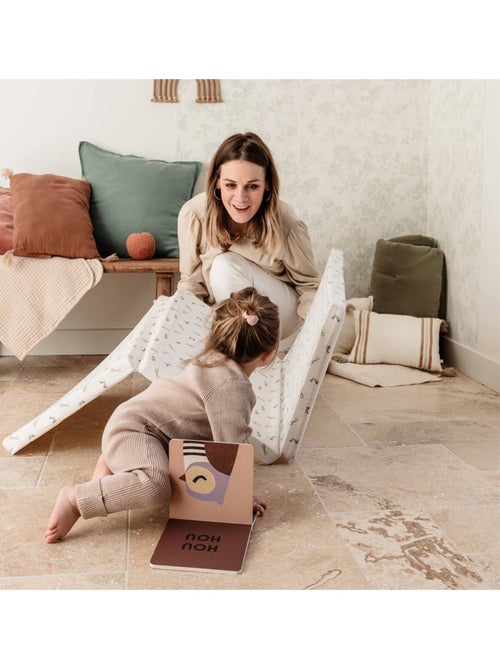 Candide - Matelas bébé pliant 3 parties 60x120 cm - Lapins - Kiabi