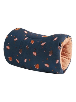 Candide - Petit coussin d'allaitement nomade brassard jersey fleurs / cassonade