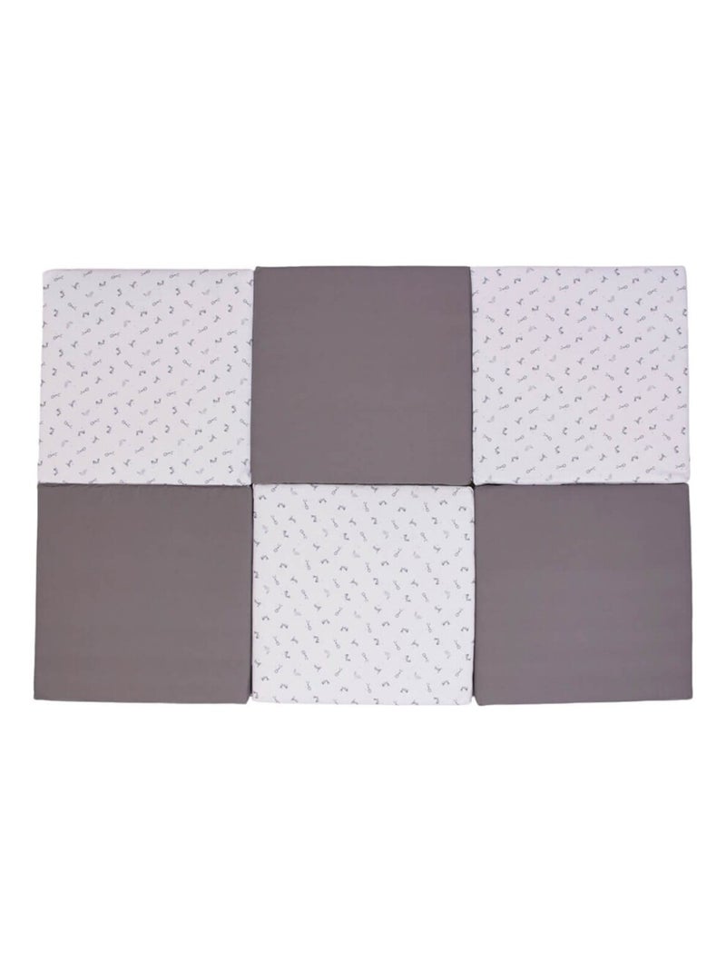 Candide - Tapis de motricité XL Lapins Gris Blanc - Kiabi