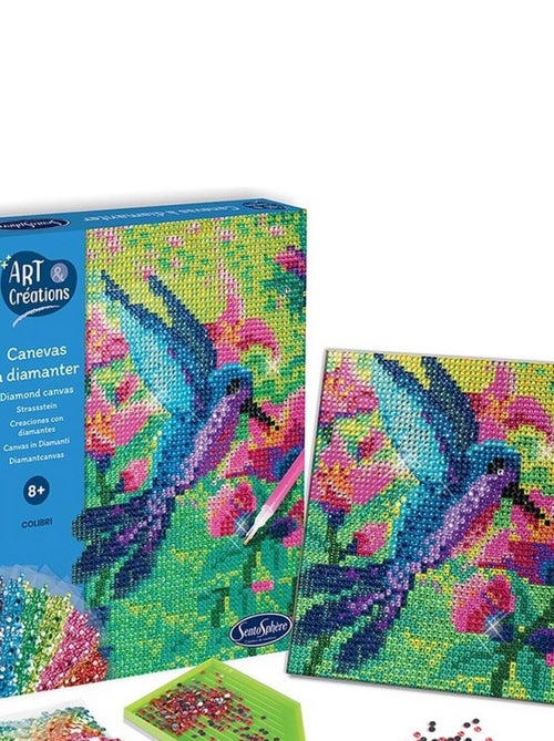 Canevas à diamanter -colibris - Kiabi