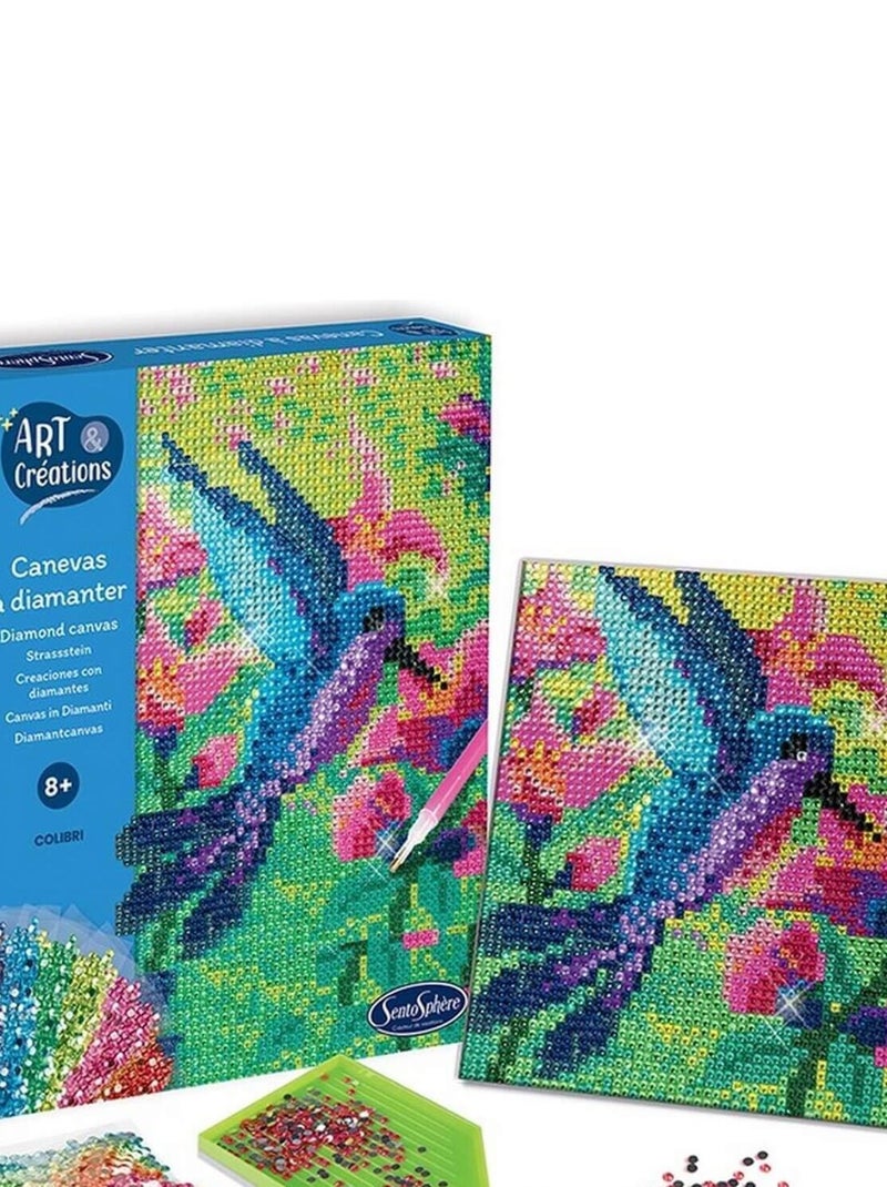 Canevas à diamanter -colibris N/A - Kiabi