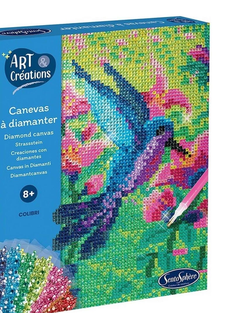 Canevas à diamanter -colibris N/A - Kiabi