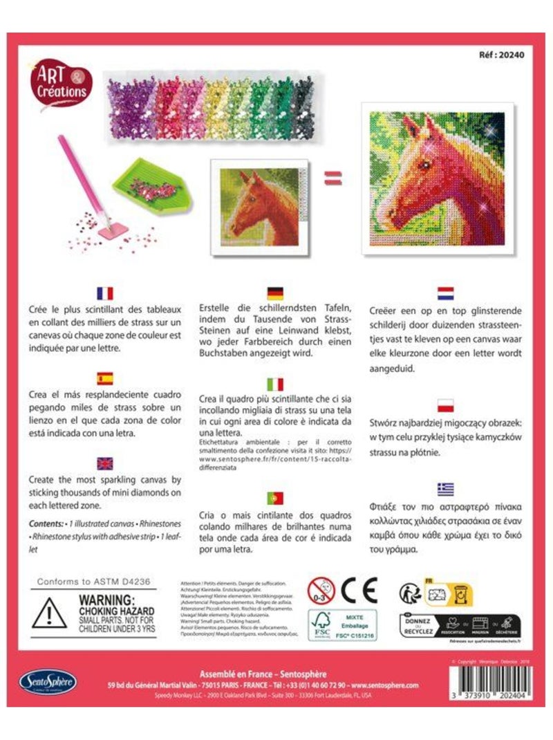 Canevas à diamanter Art & Créations : Cheval Beige - Kiabi