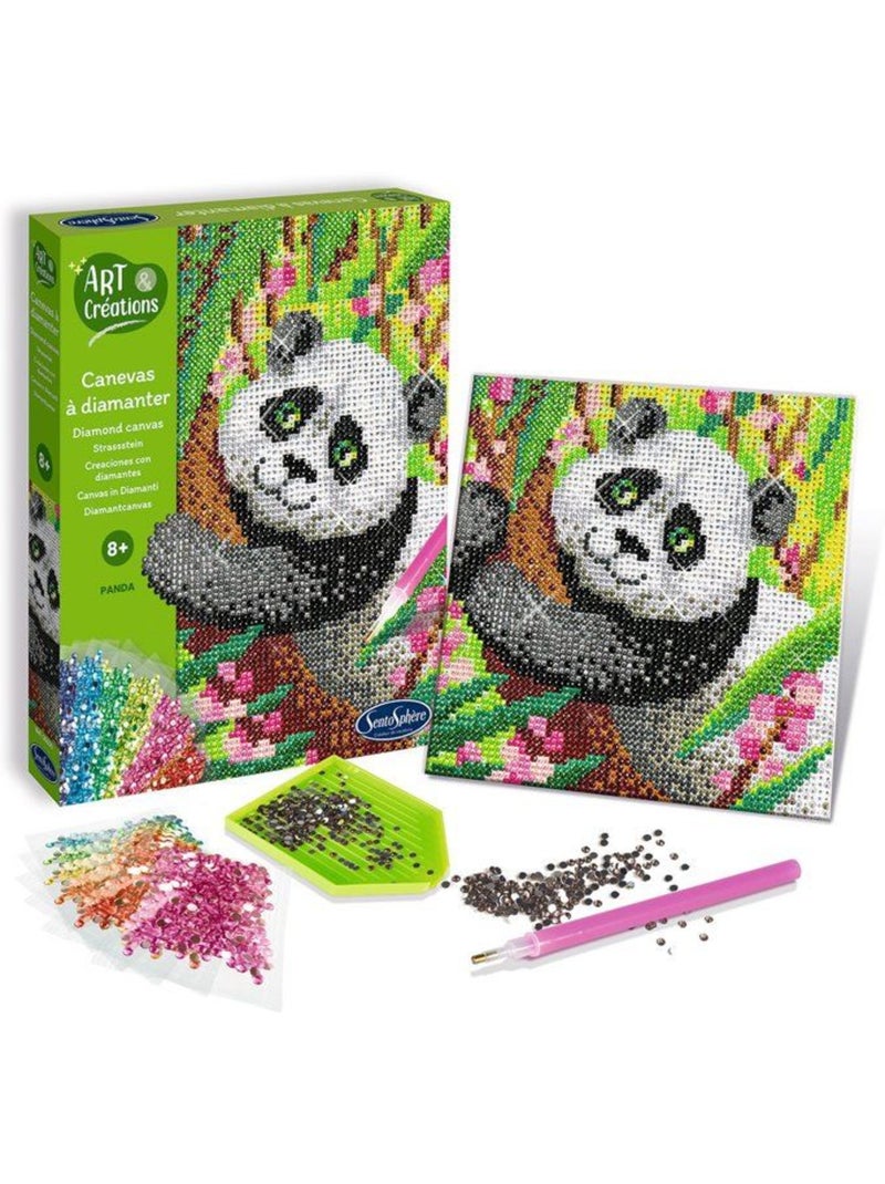 Canevas à diamanter Art & Créations : Panda Vert - Kiabi