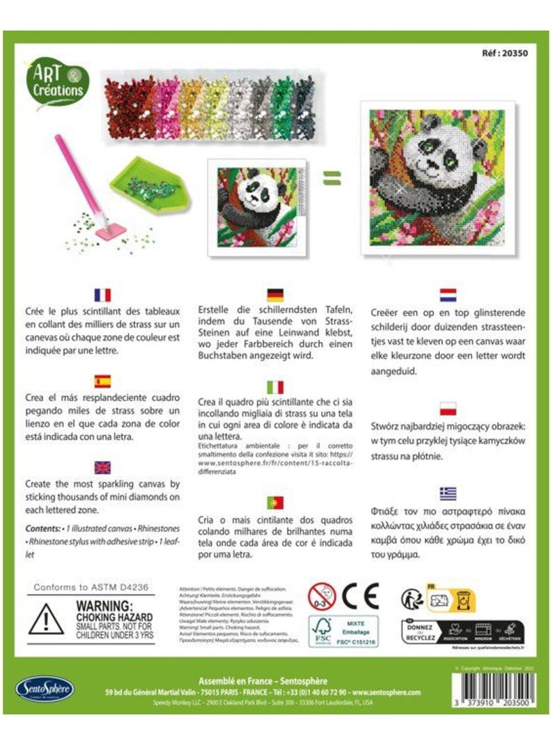 Canevas à diamanter Art & Créations : Panda Vert - Kiabi
