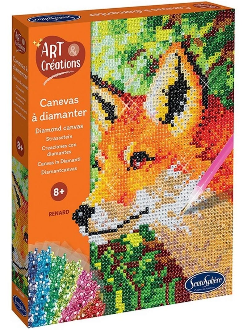 Canevas à diamanter Art & Créations : Renard Orange - Kiabi