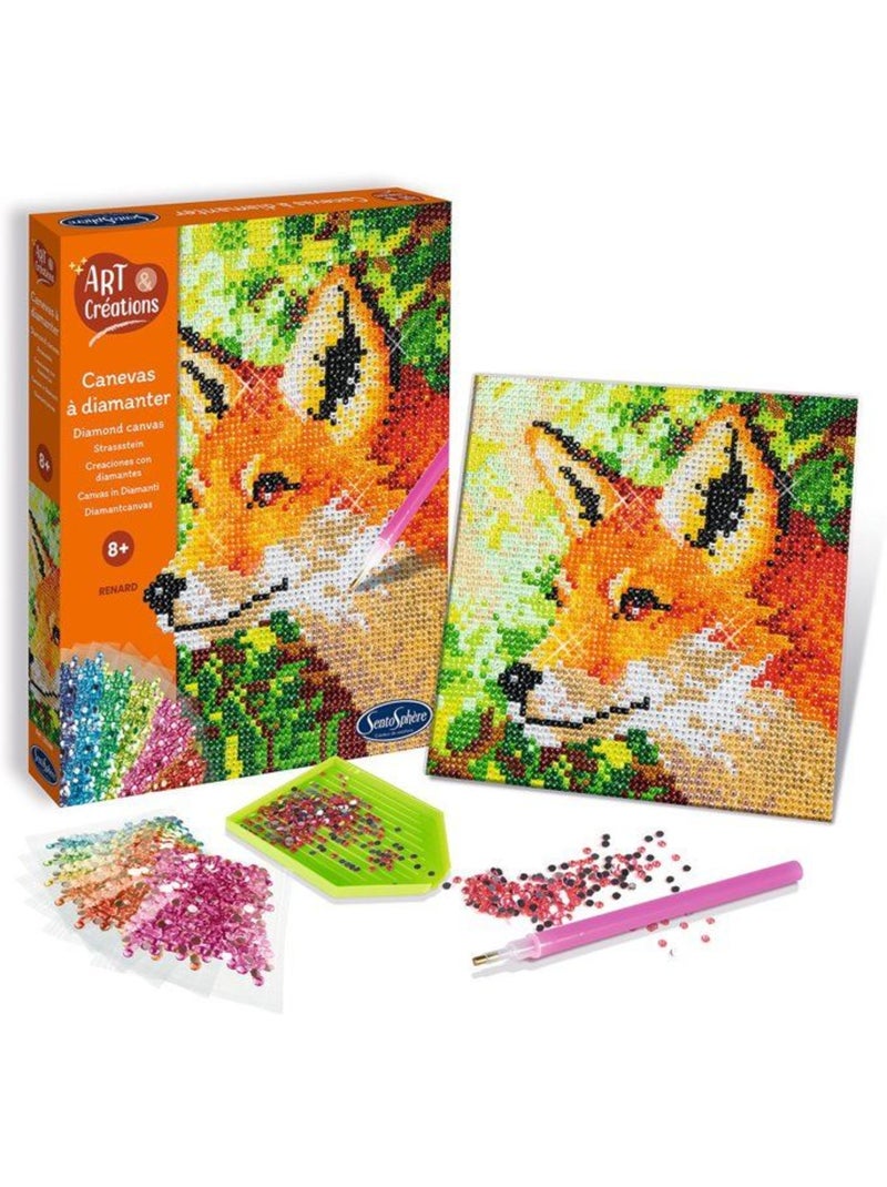 Canevas à diamanter Art & Créations : Renard Orange - Kiabi