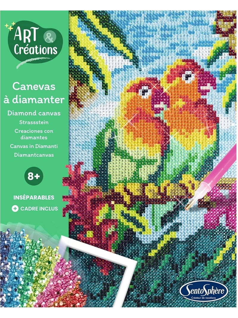 Canevas à diamanter inséparables Vert - Kiabi