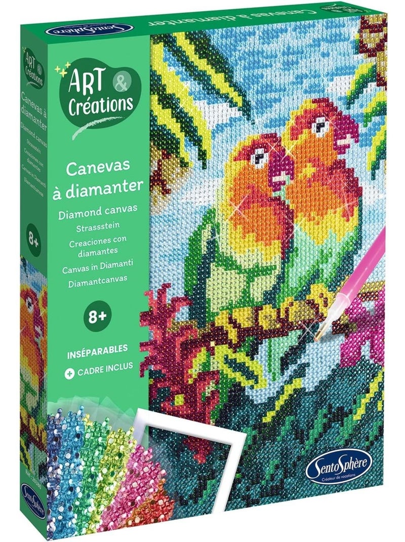 Canevas à diamanter inséparables Vert - Kiabi