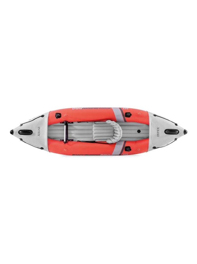Canoë gonflable Excursion Pro 1 place - Rouge Gris Rouge - Kiabi