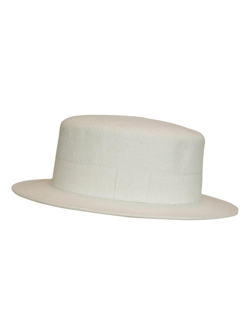 Canotier feutre de laine CLEMENTINE Blanc - Kiabi