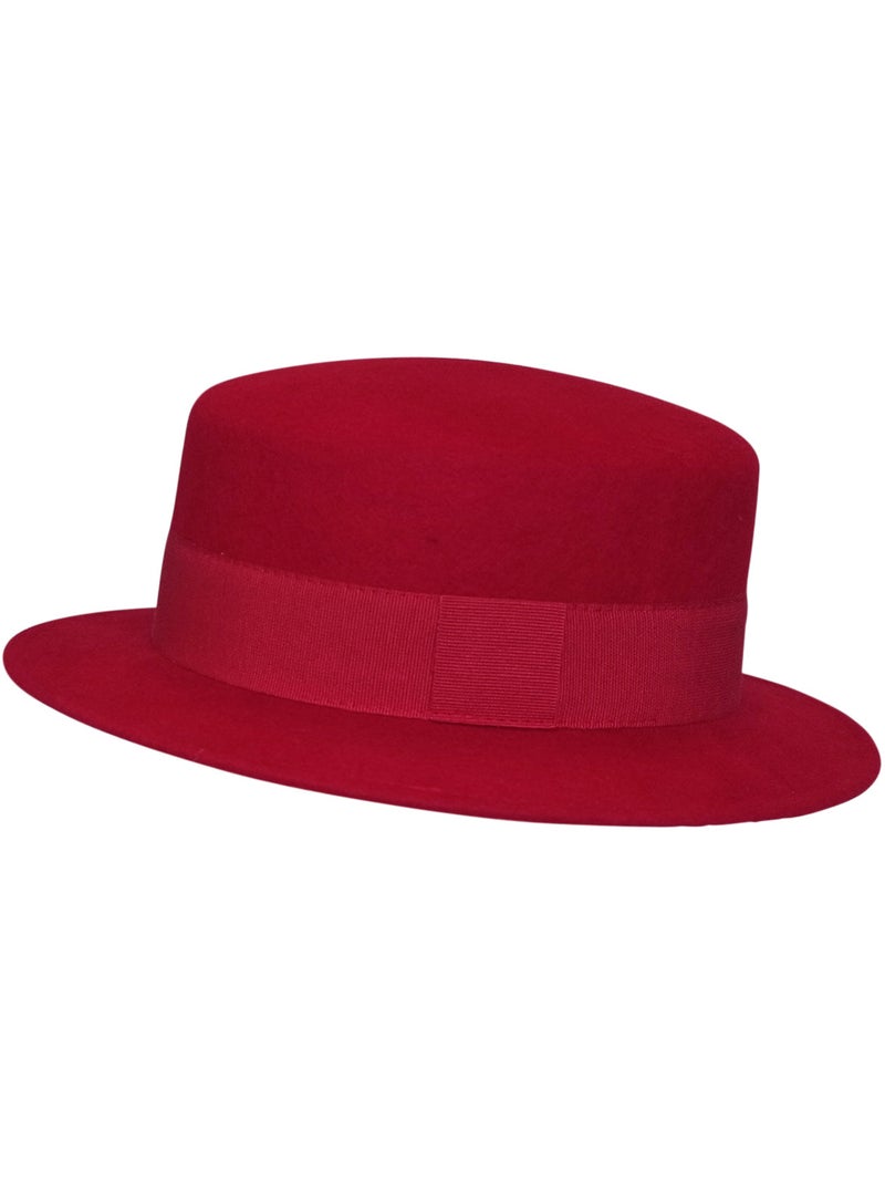 Canotier feutre de laine CLEMENTINE Rouge - Kiabi