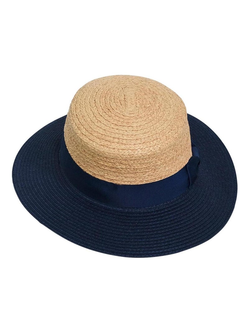 Canotier paille TUCSON Bleu - Kiabi