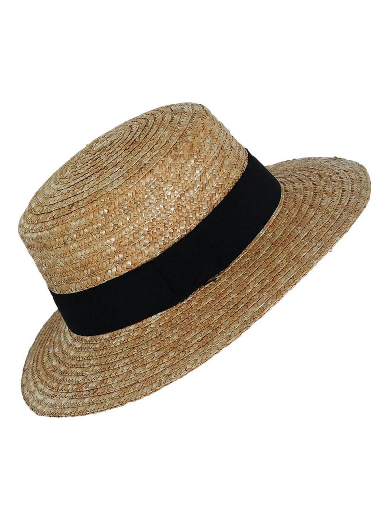 Canotier paille YANIS Beige - Kiabi