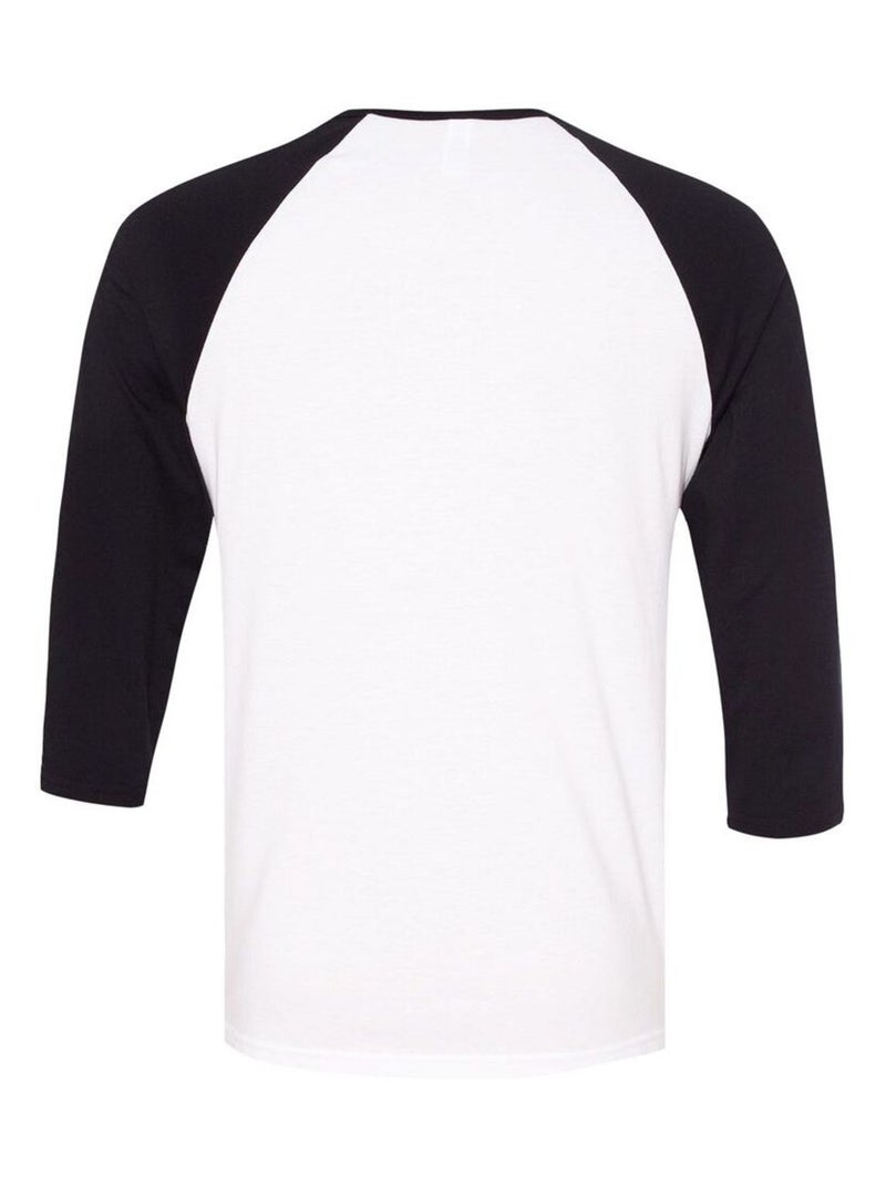 Canvas - T-shirt de baseball à manches 3/4 Blanc Noir - Kiabi