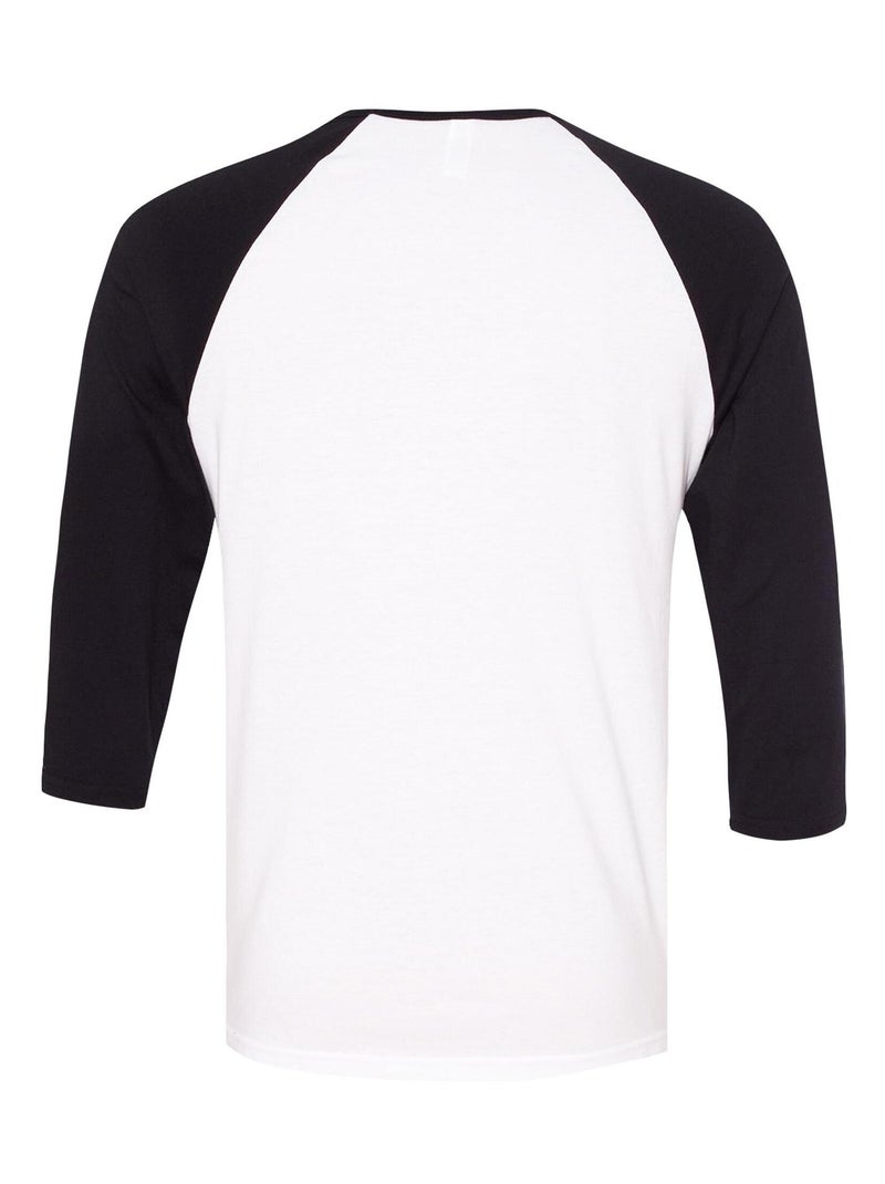 Canvas - T-shirt de baseball à manches 3/4 Blanc Noir - Kiabi