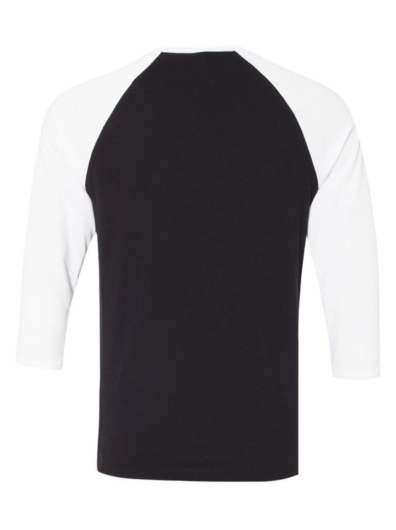 Canvas - T-shirt de baseball à manches 3/4 Noir Blanc - Kiabi