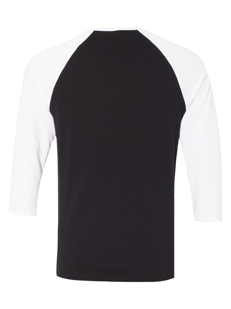 Canvas - T-shirt de baseball à manches 3/4 Noir Blanc - Kiabi