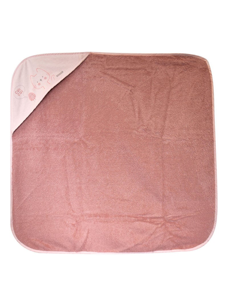 CAPE BAIN AVEC GANT MAELLE EPONGE AVEC GANT Rose - Kiabi