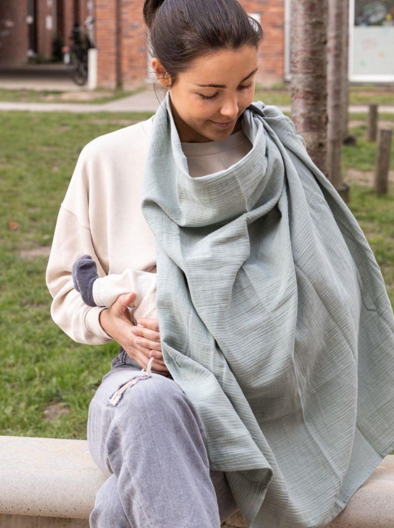 Cape d'allaitement avec anneau en silicone 'doomoo' Vert - Kiabi