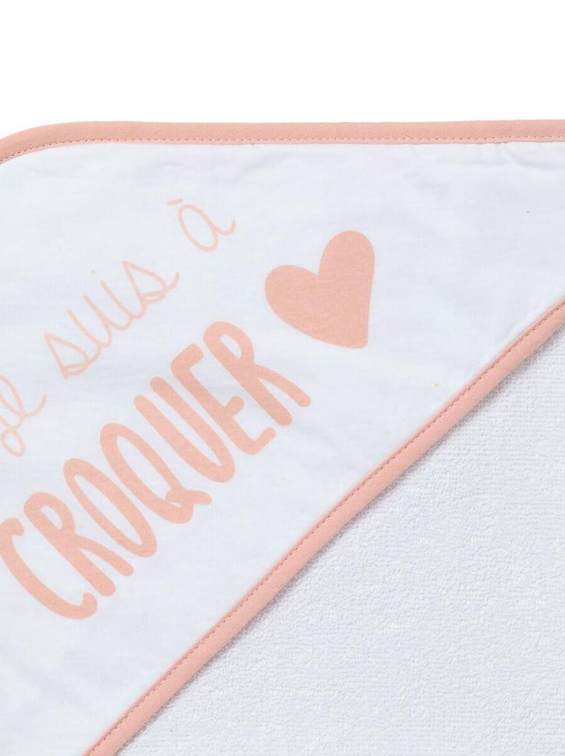 Cape de bain 70x70 cm Message Rose - Kiabi