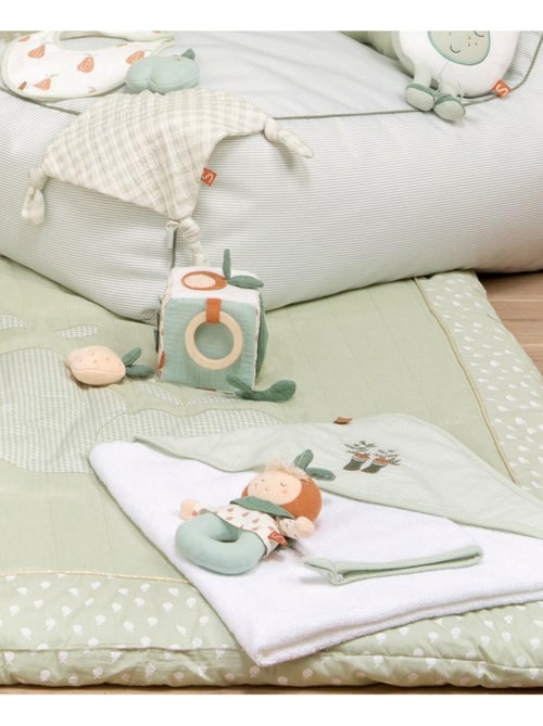 Cape de bain 75x75cm plus gant en coton blanc - SAUTHON - Kiabi