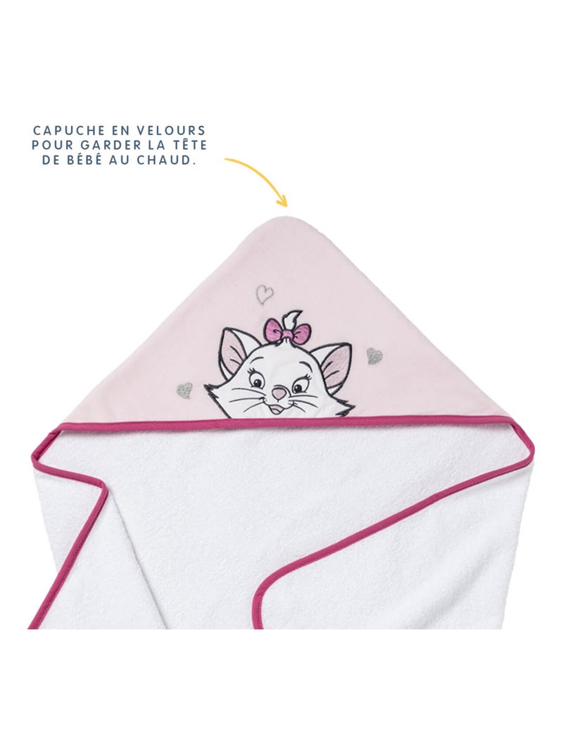 Cape de bain 80x80 cm velours - Marie Jolie Rose - Kiabi