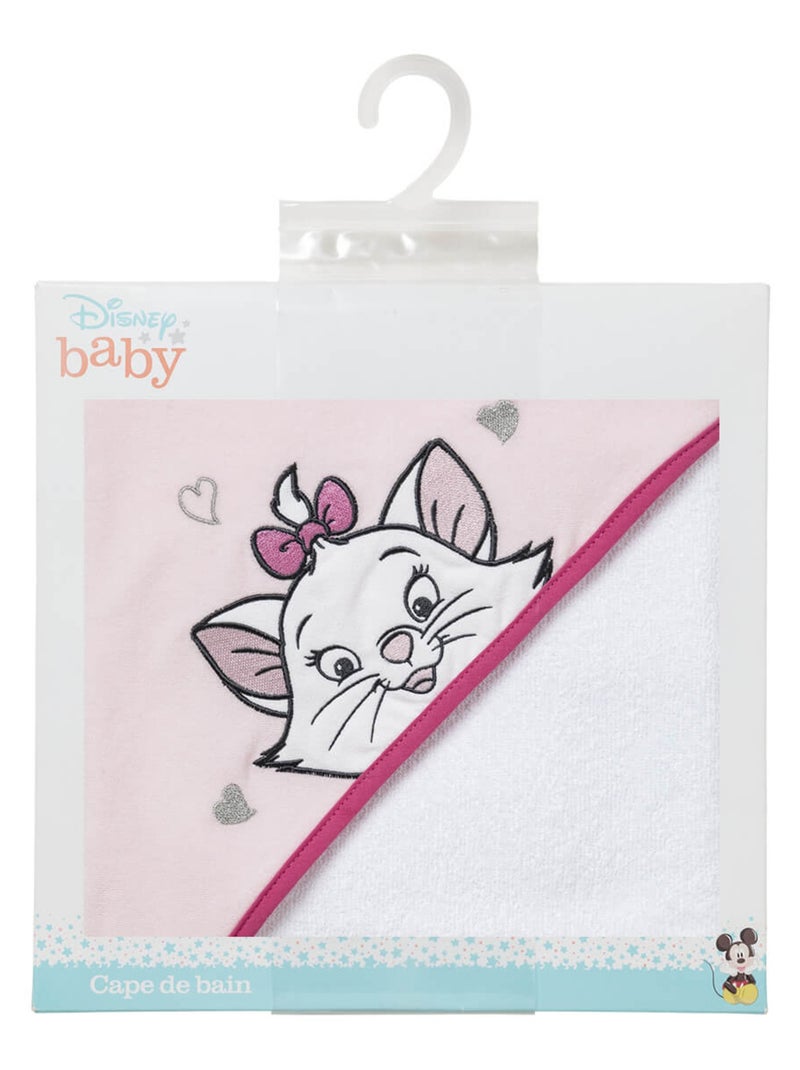 Cape de bain 80x80 cm velours - Marie Jolie Rose - Kiabi