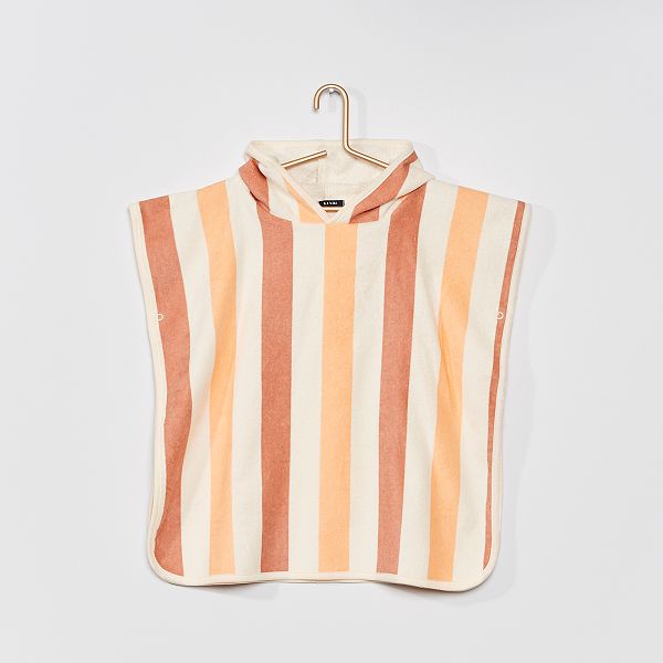 Cape De Bain A Capuche Fille 3 12 Ans Orange Kiabi 15 00