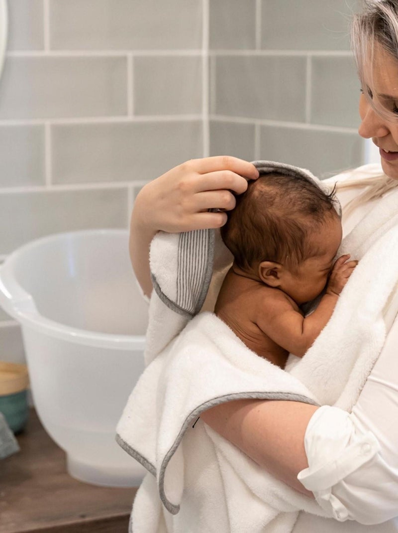 Cape de bain avec anneau dentition 'Doomoo' Blanc - Kiabi