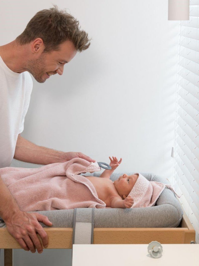 Cape de bain avec anneau dentition 'Doomoo' Rose - Kiabi