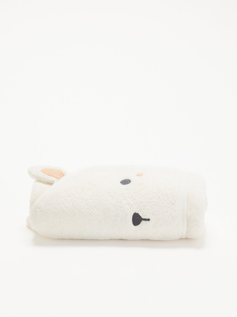 Cape de bain avec capuche animée Blanc - Kiabi