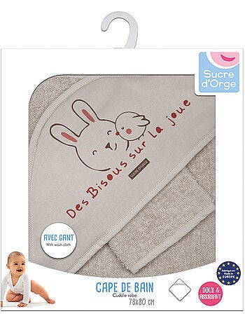 CAPE DE BAIN AVEC GANT EPONGE SABRINO