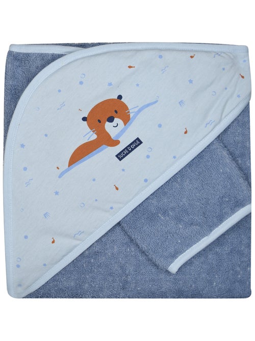 CAPE DE BAIN AVEC GANT MERWANE EPONGE AVEC GANT - Kiabi