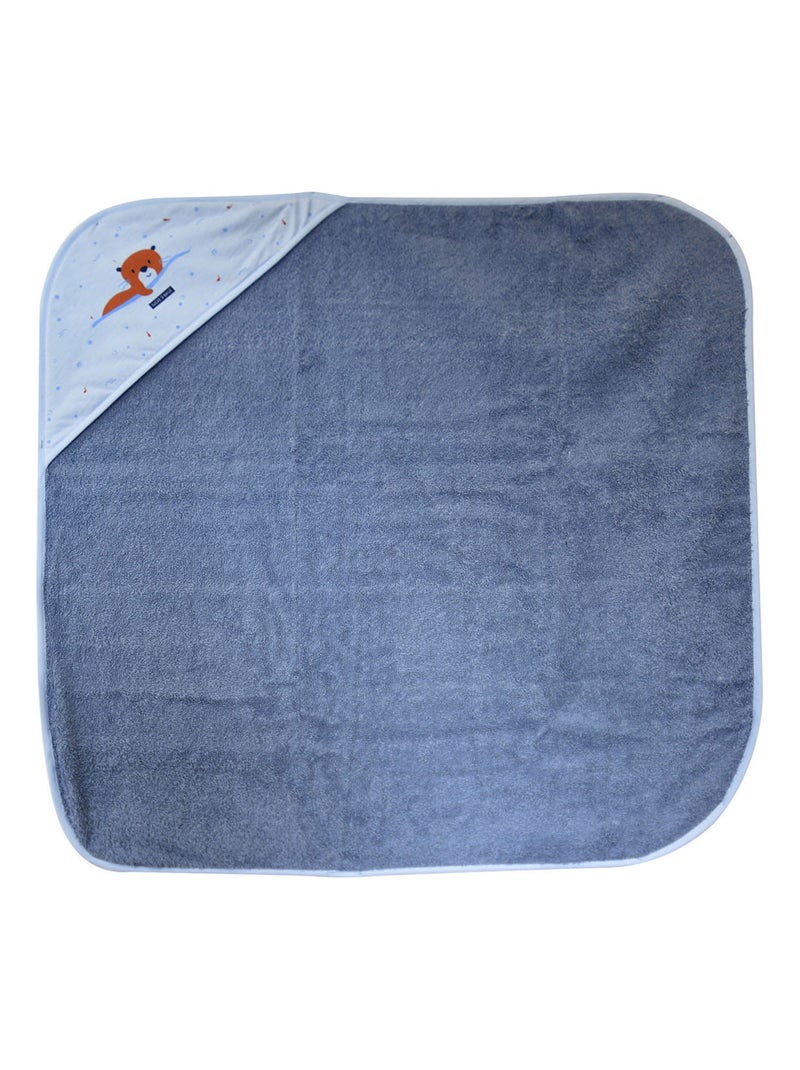 CAPE DE BAIN AVEC GANT MERWANE EPONGE AVEC GANT Bleu - Kiabi