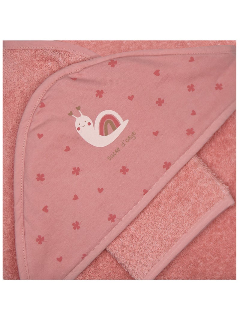 Cape de bain avec gant pavina Rose - Kiabi