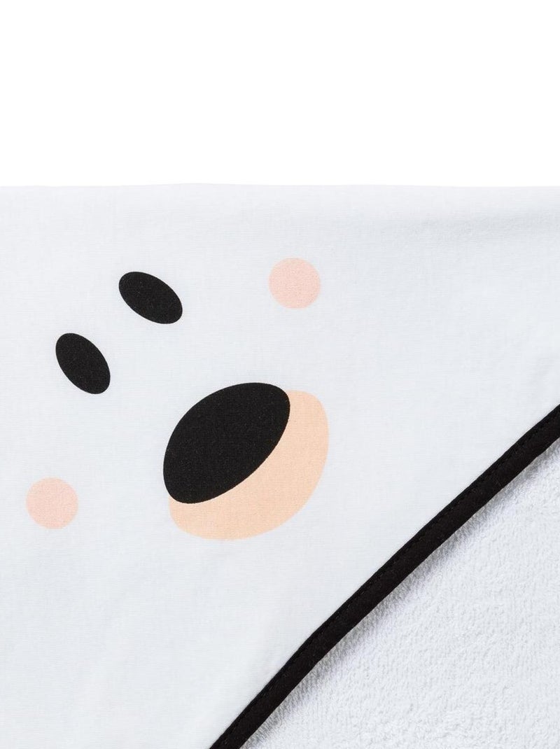 Cape de bain avec oreilles 70x70 cm - Ours Blanc - Kiabi