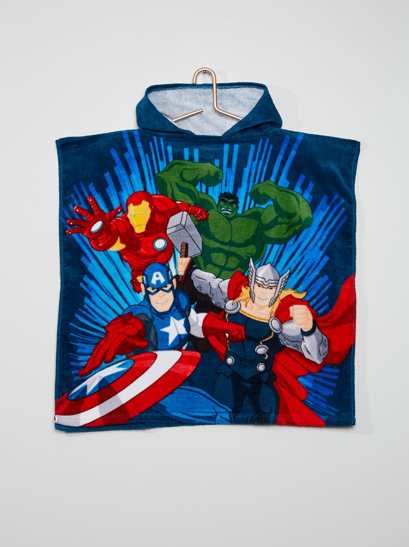 Cape de bain 'Avengers' bleu - Kiabi