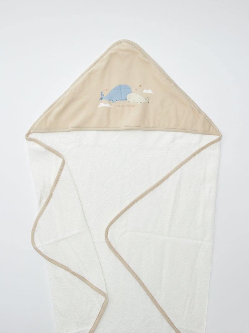 Cape de bain baleine Beige - Kiabi