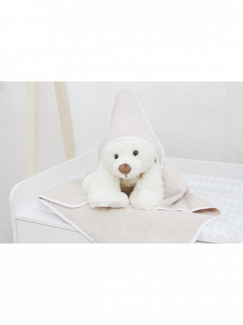Cape de bain bébé - 100% coton biologique Beige - Kiabi