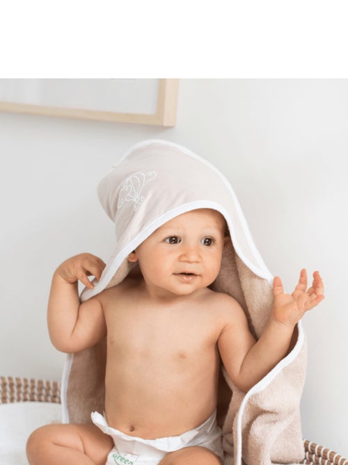 Cape de bain bébé - 100% coton biologique - Kiabi