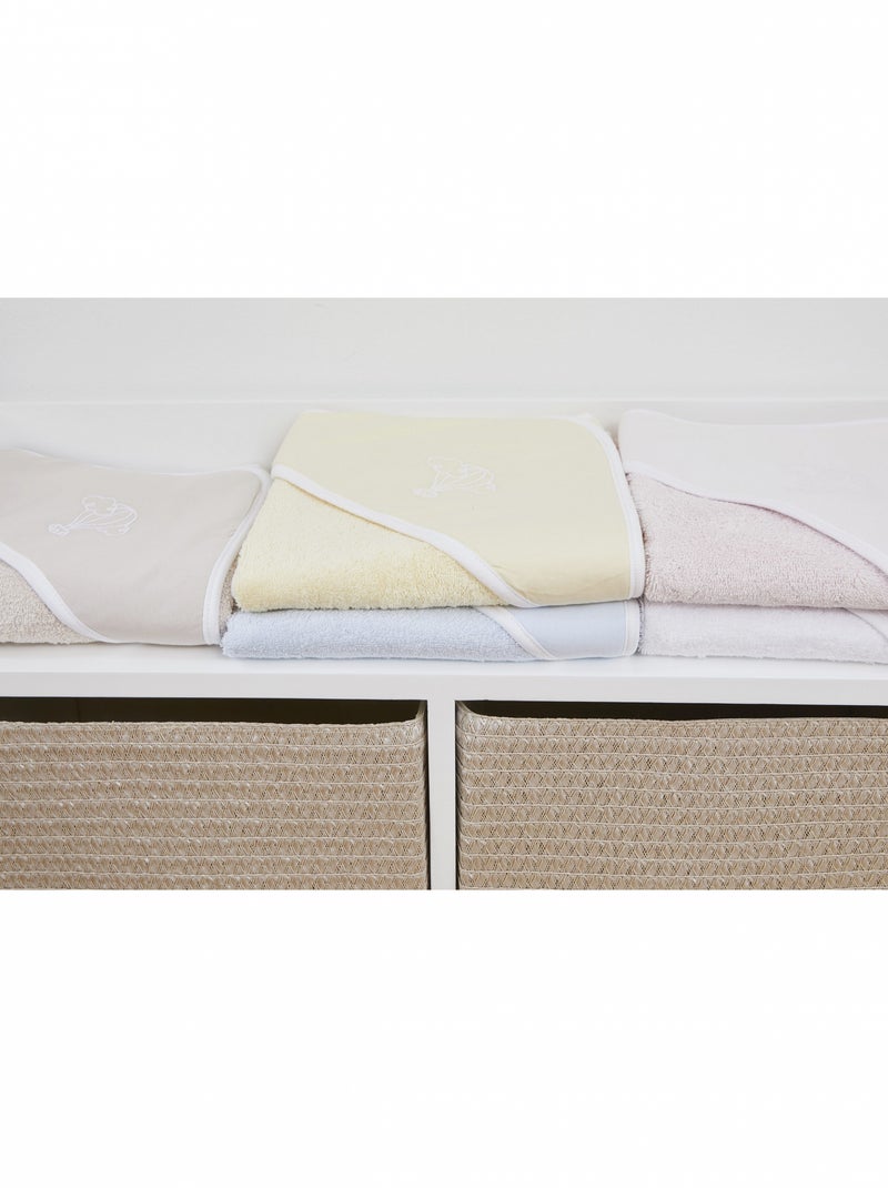 Cape de bain bébé - 100% coton biologique Rose clair - Kiabi