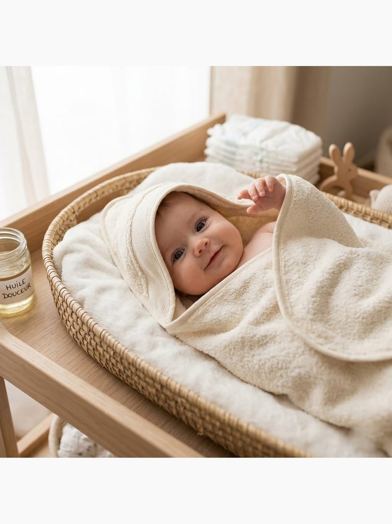 Cape de bain bébé à broder avec bande Aïda – Aidelle Saumon - Kiabi