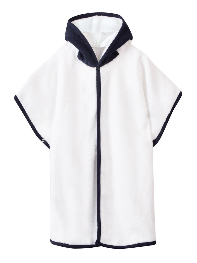 Cape De Bain Bébé Capuche Coton Bio - Absorption Max - Taille 140x70cm - Cadeau Naissance Idéal