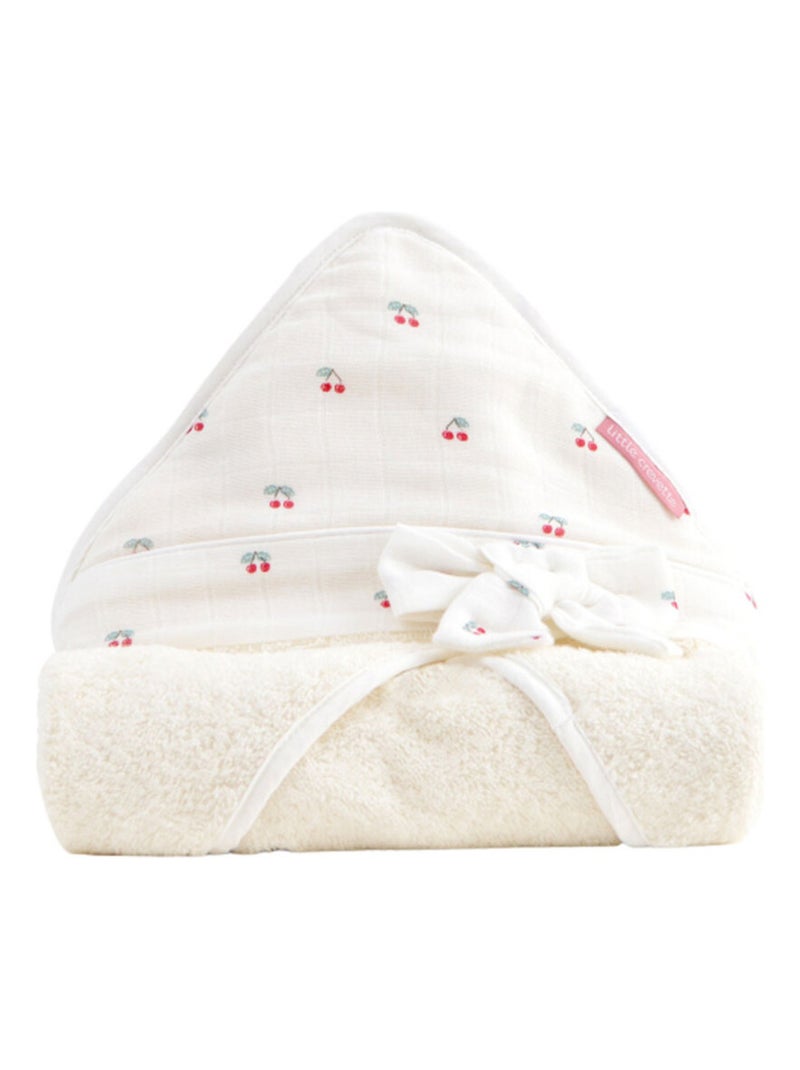 Cape de bain bébé Cerise Blanc - Kiabi
